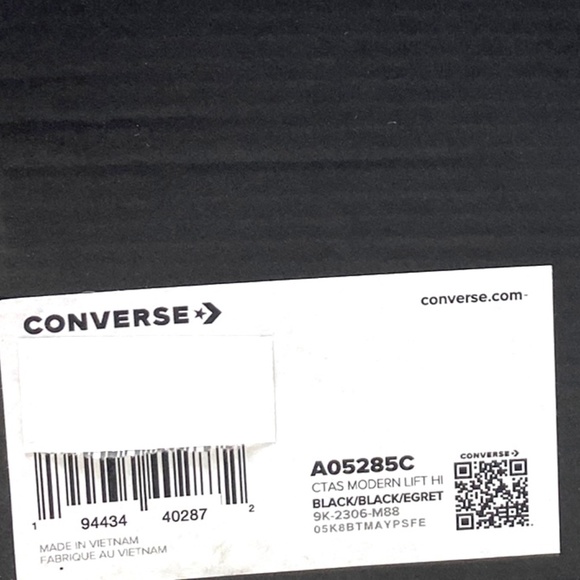 Converse Chuck Taylor Modern Lift Platform Women Suede Black Shoe Casual A05285C - Picture 8 of 9